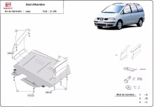 Acier plaque couvercle cache protection moteur Seat Cordoba Diesel (1999-2010)