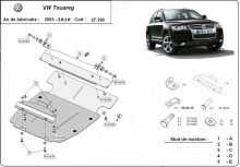 Acier plaque couvercle cache protection moteur VW Touran - manuelle (2002-2010)
