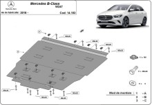 Acier plaque couvercle cache protection moteur Mercedes B-Class (2018-2026)