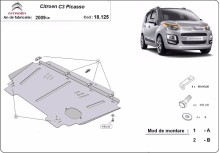 Acier plaque couvercle cache protection moteur Citroen C3 Picasso (2009-2017)