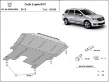 Acier plaque couvercle cache protection moteur Dacia Logan MCV (2012-2020)
