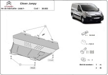 Acier plaque couvercle cache protection moteur Citroen Jumpy (2007-2016)