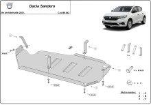 Stalowa Osłona zbiornika paliwa Dacia Sandero (2021-2026)
