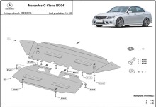 Acier plaque couvercle cache protection moteur Mercedes C-Classe (2006-2014)