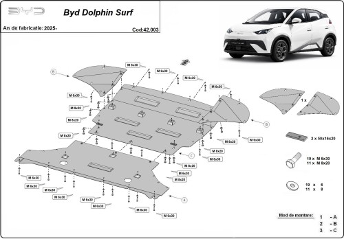 Stalowa Osłona pod silnik BYD Dolphin Surf (2025-2026)
