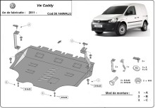 Aluminium plaque couvercle cache protection moteur avec Webasto Volkswagen Caddy (2011-2020)