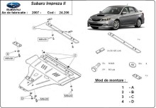 Stalowa Osłona pod silnik Subaru Impreza benzyna (2007-2016)