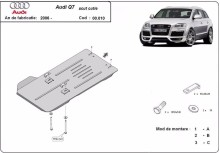 Acier plaque couvercle cache protection boîte de vitesses Audi Q7 (2006-2016)
