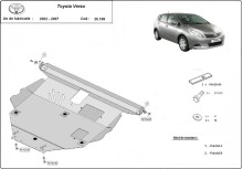 Acier plaque couvercle cache protection moteur Toyota Corolla Verso (2002-2008)