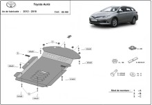 Acier plaque couvercle cache protection catalyseur Toyota Auris (2012-2018)
