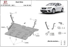 Acier plaque couvercle cache protection moteur Seat Ibiza essence (2017-2026)