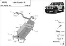 Acier plaque couvercle cache protection moteur Jeep Wrangler (2017-2026)