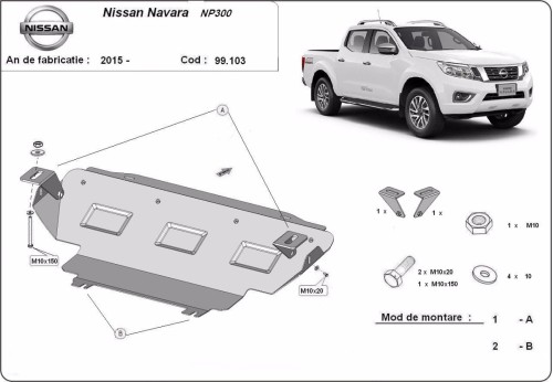 Stalowa Osłona chłodnicy Nissan Navara NP300 - D23 (2015-2021)