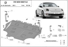 Acier plaque couvercle cache protection moteur VW Passat Alltrack - automatique (2011-2026)