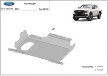 Acier plaque couvercle cache protection moteur Ford Ranger (2023-2026)
