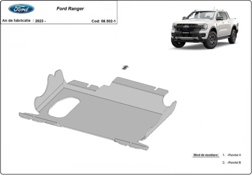 Stalowa Osłona pod silnik Ford Ranger (2023-2026)