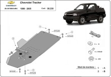 Acier plaque couvercle cache protection boîte de vitesses Chevrolet Tracker (1999-2005)