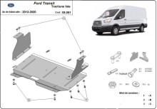 Acier plaque couvercle cache protection moteur Ford Transit (2013-2020)