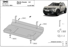 Acier plaque couvercle cache protection batterie Dacia Duster (2024-2026)