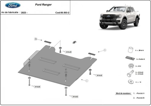 Osłona reduktora Ford Ranger (2023-2026)