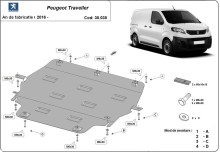 Stalowa Osłona pod silnik Peugeot Traveller (2016-2026)