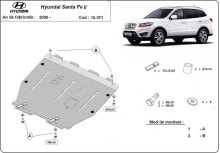 Acier plaque couvercle cache protection moteur Hyundai Solaris (2006-2011)