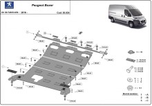 Acier plaque couvercle cache protection moteur Peugeot Boxer (2016-2026)