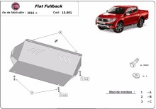Acier plaque couvercle cache protection de radiateur Fiat Fullback (2016-2019)