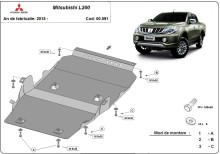 Acier plaque couvercle cache protection moteur Mitsubishi L200 (2015-2026)