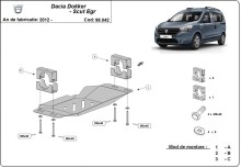 Acier plaque couvercle cache protection système Start-Go EGR Dacia Dokker (2012-2021)