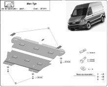 Acier plaque couvercle cache protection moteur Man Tge (2017-2026)