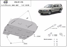 Acier plaque couvercle cache protection moteur Volvo C30 (2000-2007)