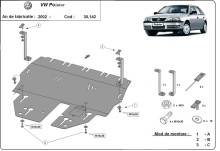 Acier plaque couvercle cache protection moteur VW Polo 6n2 (2004-2026)