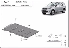 Acier plaque couvercle cache protection boîte de vitesses Daihatsu Terios (2006-2018)