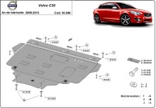 Acier plaque couvercle cache protection moteur Volvo S60 (2006-2013)