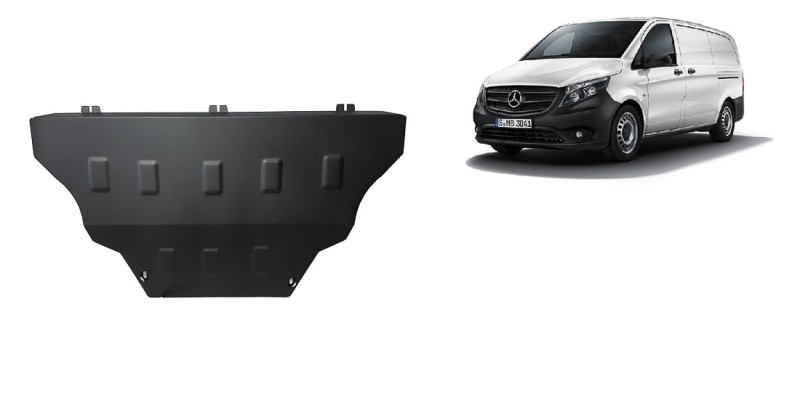 Acier plaque couvercle cache protection moteur Mercedes V-Class W447, 2.2 D, 4x4 (2014-2026)