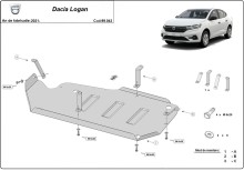 Stalowa Osłona zbiornika paliwa Dacia Logan (2021-2026)