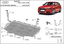 Acier plaque couvercle cache protection moteur Audi A3 (2008-2012)