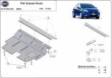 Acier plaque couvercle cache protection moteur Fiat Grande Punto (2006-2018)