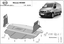 Acier plaque couvercle cache protection moteur Nissan Interstar (2010-2021)