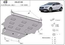 Acier plaque couvercle cache protection moteur Volvo S40 (2012-2019)
