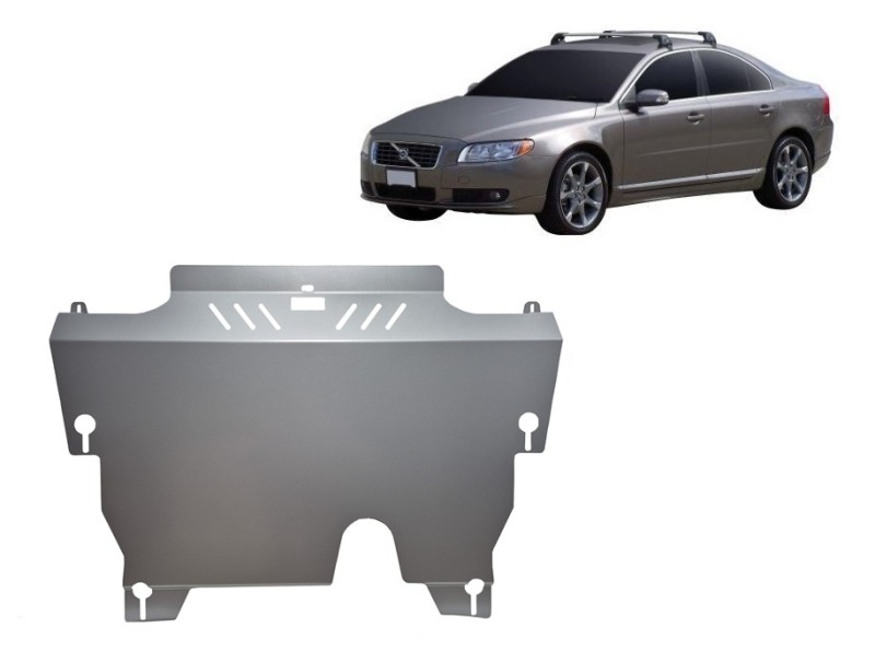 Aluminium plaque couvercle cache protection moteur Volvo S80 (2006-2016)