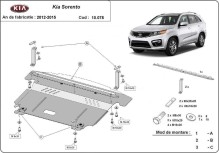 Acier plaque couvercle cache protection moteur Kia Sorento (2012-2020)