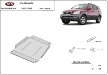 Acier plaque couvercle cache protection boîte de vitesses Kia Sorento (2002-2006)