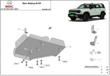 Acier plaque couvercle cache protection différentiel Baic Beijing BJ30 (2024-2026)