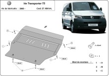 Acier plaque couvercle cache protection moteur Volkswagen Transporter T6.1 (2003-2015)