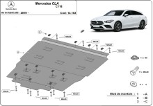 Acier plaque couvercle cache protection moteur Mercedes Citan (2018-2026)