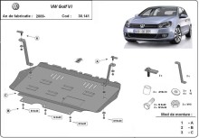 Acier plaque couvercle cache protection moteur Volkswagen VW Jetta (2008-2012)
