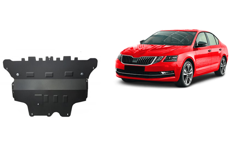Stalowa Osłona pod silnik Skoda Octavia 3 - reczna skrzynia biegow (2013-2020)