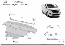 Acier plaque couvercle cache protection moteur Opel Zafira Life (2014-2019)